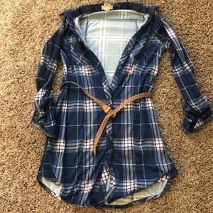 Plaid dress, size: large